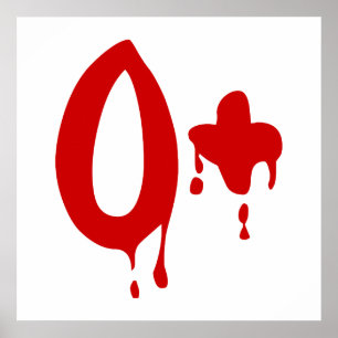Poster Grupo Sanguíneo O+ Hospital #Horror Positivo