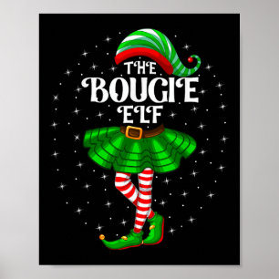 Poster Grupo Xmas Que Combina Mulheres Meninas Bougie Elf
