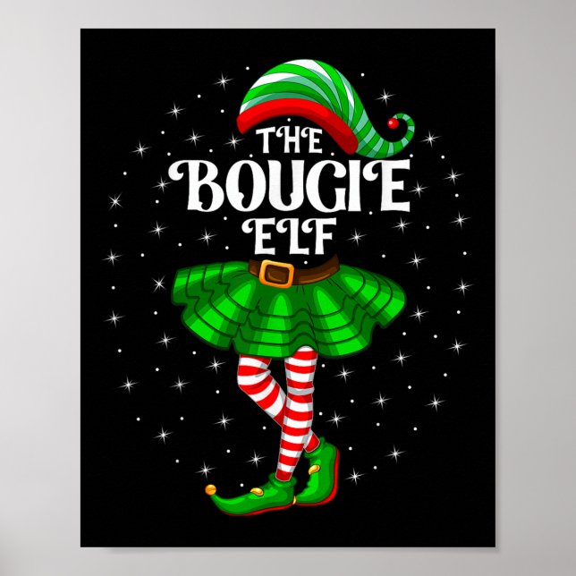 Poster Grupo Xmas Que Combina Mulheres Meninas Bougie Elf (Frente)