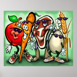 Pôster Grupos de comidas