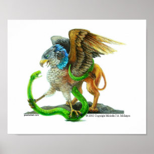 Pôster Gryphon e o cobra