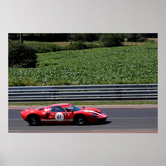 Poster GT40 MK1 Le Mans Classic (Frente)