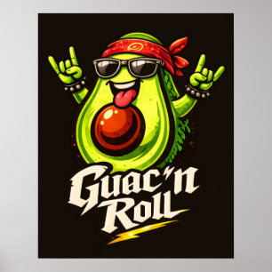 Poster Guac 'n Roll - Guac Pack - Amantes da Comida