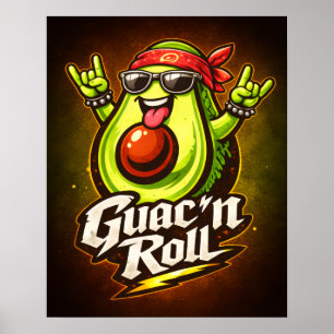 Poster Guac 'n Roll - Guac Pack - Amantes de Comida