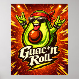 Poster Guac 'n Roll - Guac Pack - Amantes de Comida