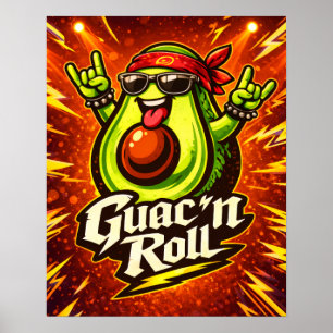 Poster Guac 'n Roll - Guac Pack - Amantes de Comida
