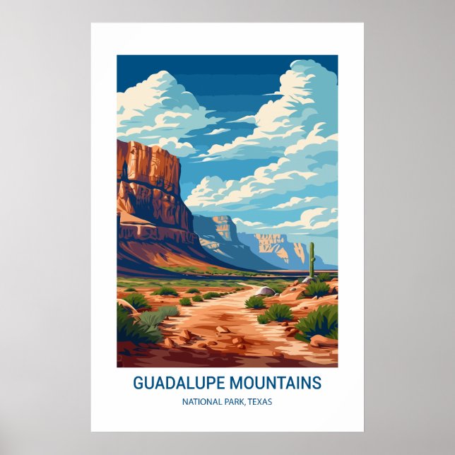Poster Guadalupe Mountain National Park Texas EUA (Frente)