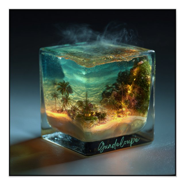 Pôster Guadeloupe Éternelle: Paradis Tropical Encapsulé (Frente)
