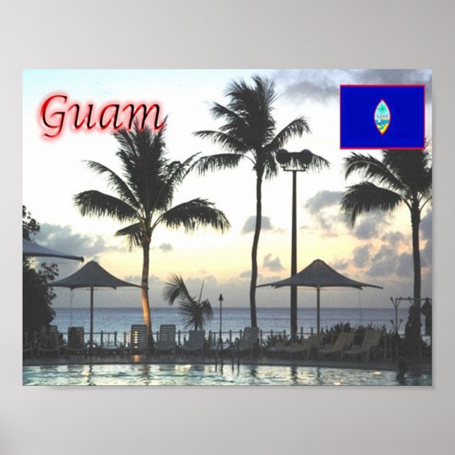 Poster Guam - Sunset - (Frente)