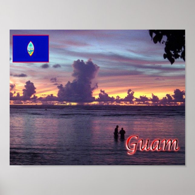 Poster Guam - Sunset - (Frente)