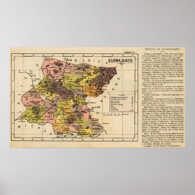 Pôster Guanajuato, México (Frente)