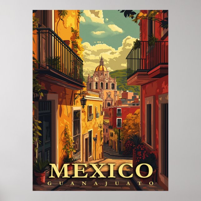 Poster Guanajuato, México Vintage (Frente)