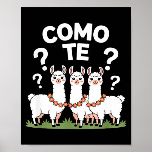 Poster Guarani lhama flor garland como te ponto de interr