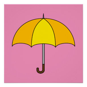 Pôster Guarda-chuva Amarelo