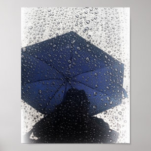 Poster Guarda-chuva azul