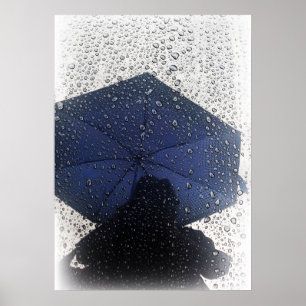 Poster Guarda-chuva azul