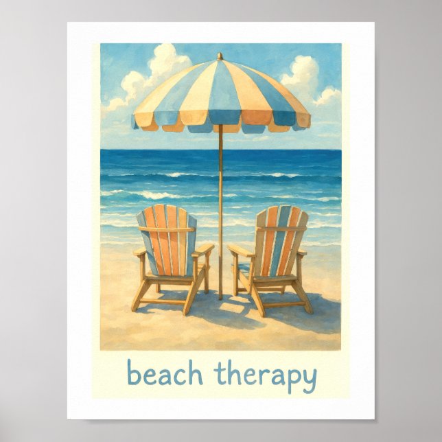 Poster Guarda-chuva de Cadeira Adirondack de Terapia de P (Frente)