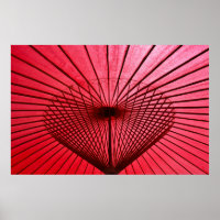 Guarda-chuva de papel vermelho