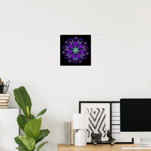 Poster Guarda-chuva e corações roxos .7
