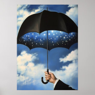 Poster Guarda-chuva Surrealista de Paisagem de Sonho Reve