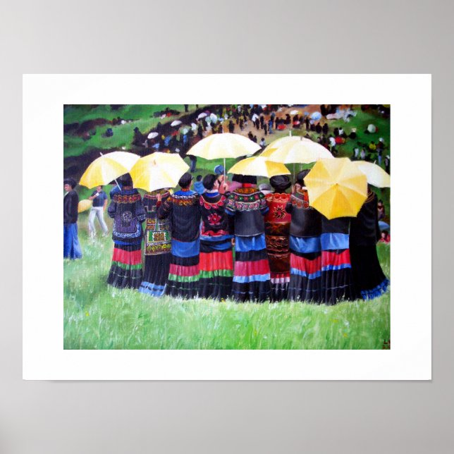 Poster Guarda-chuvas Amarelos (concurso de beleza) (Frente)