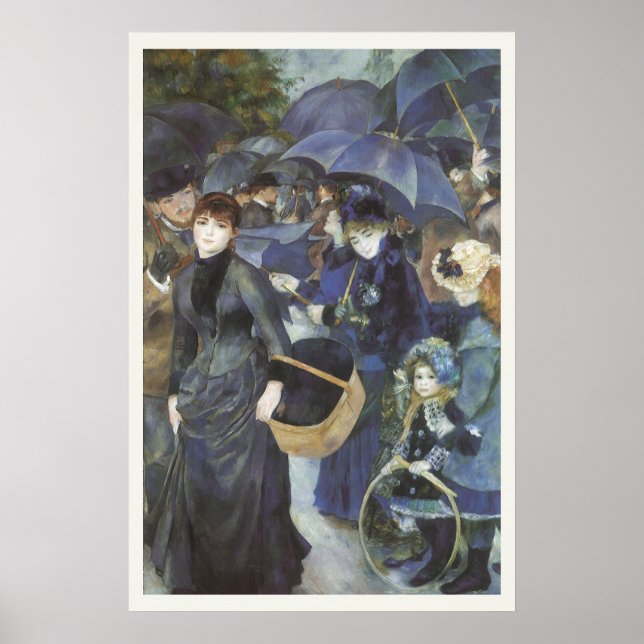 Pôster Guarda-chuvas de Pierre Renoir, Impressionismo Vin (Frente)