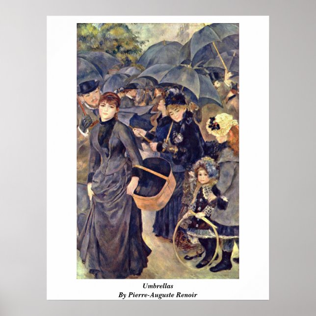 Poster Guarda-chuvas Por Pierre-Auguste Renoir (Frente)