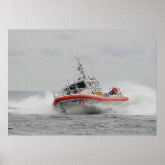 Poster Guarda costeira 5 pés de resposta Barco médio