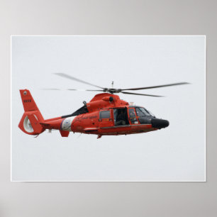 Poster Guarda Costeira Americana HH-65C Dauphin.