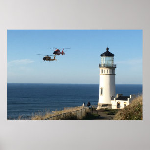 Poster Guarda costeira MH-65 Golfinho e MH-60 Jayhawk