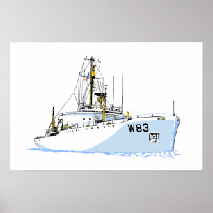 Poster GUARDA costeira norte-americana Cutter Mackinaw (W