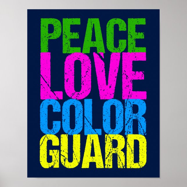 Poster Guarda de cor do Peace Love (Frente)