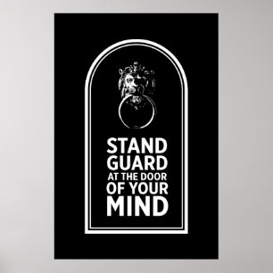 Poster Guarda Na Porta Da Sua Mente - Citação