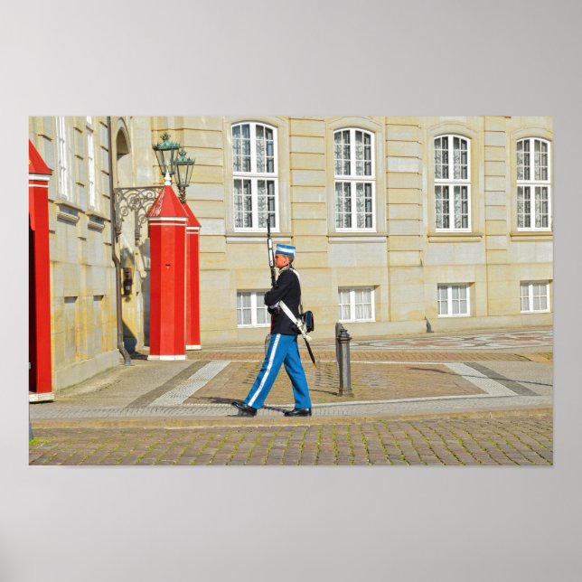 Poster Guarda Real Dinamarquesa em patrulha, Copenhague (Frente)