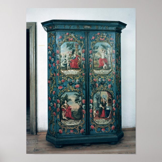 Pôster Guarda-roupa decorada com cenas das quatro (Frente)