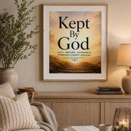 Poster Guardado por Deus: Seguro, Protegido e Sustentado