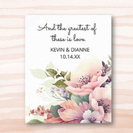 Poster Guardar Data de Casamento Amor Personalizado