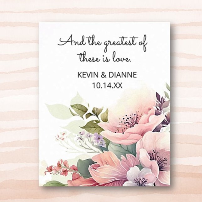 Poster Guardar Data de Casamento Amor Personalizado (Criador carregado)