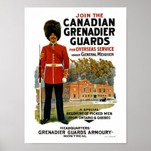 Pôster Guardas canadenses do granadeiro