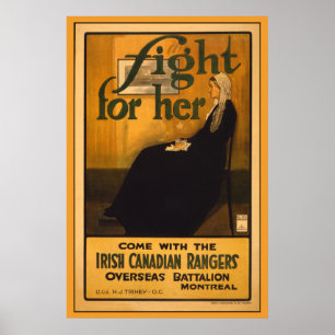 Poster Guardas florestais canadenses irlandesas, após a