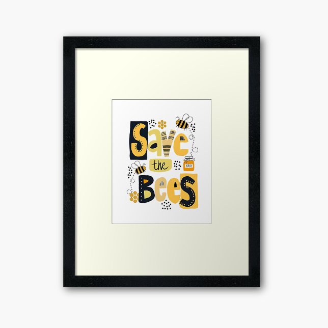 Poster Guarde a inscrição das abelhas (Criador carregado)