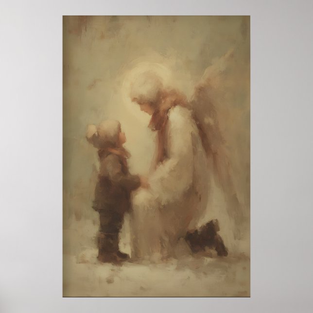 Poster Guardian Angel Guiding Child, Christian Family (Frente)