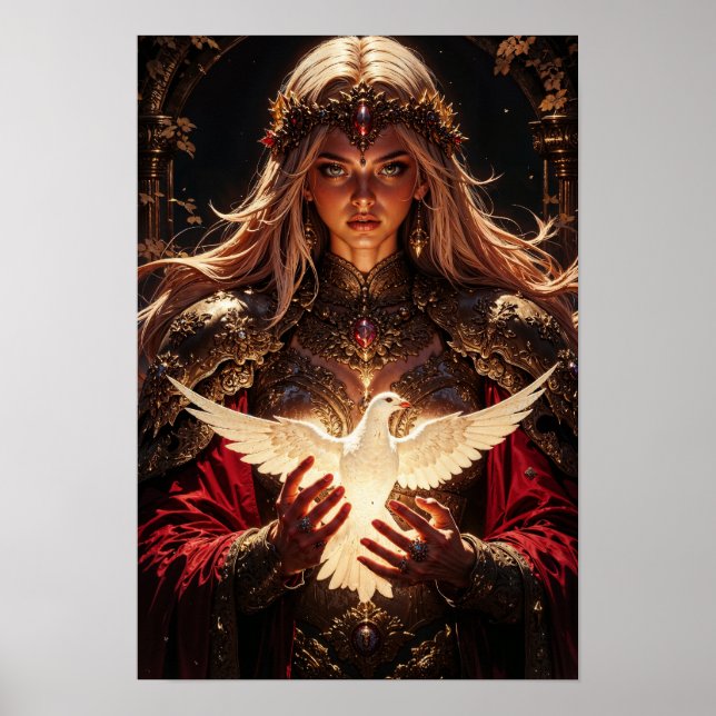 Poster Guardian Priestess Magical Wall Art (Frente)