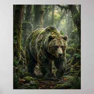 Poster Guardião da Floresta do Urso de Musgo