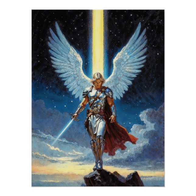 Pôster Guardião do Arcanjo Miguel do Portão Celestial (Frente)