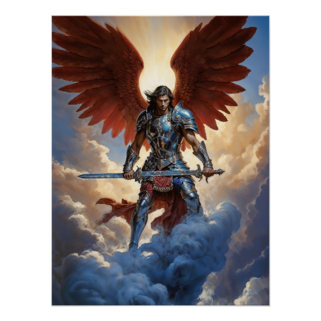 Pôster Guardião Radiante Arcanjo Miguel (Frente)