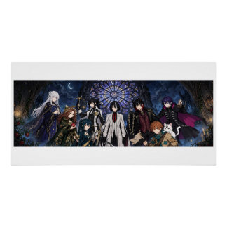 Pôster Guardiões do Nocturno Arcana Gótico Anime Tarot Gr