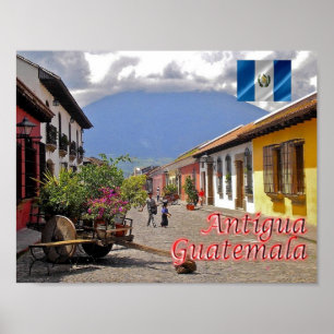 Poster Guatemala - Antígua - Calle del Arco -