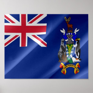 Poster Guatemala - bandeira acenando -