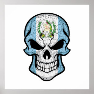 Poster Guatemala sorrindo Sinalizador de Caveira